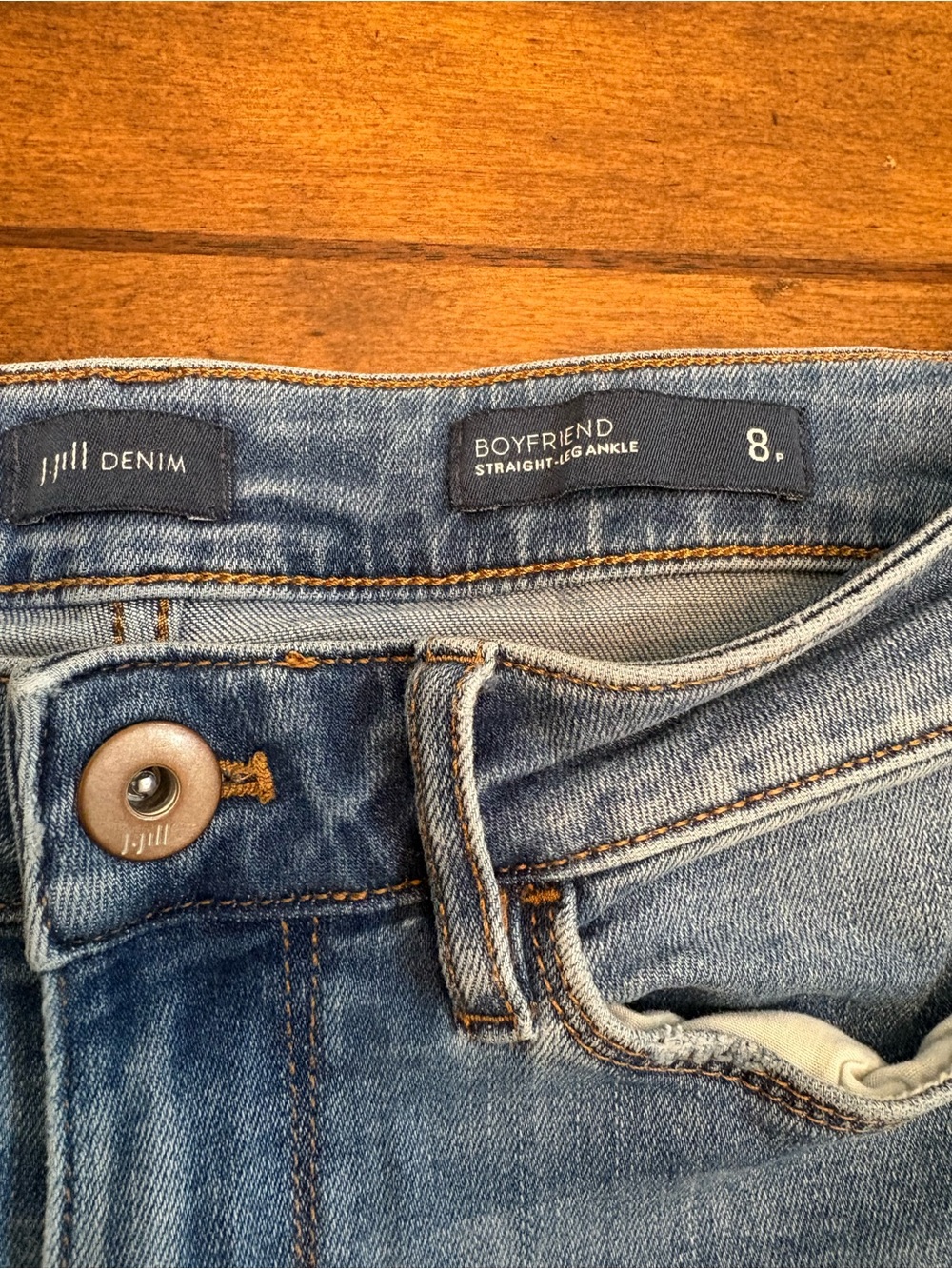 J. Jill Light Blue Boyfriend Straight-Leg Jeans